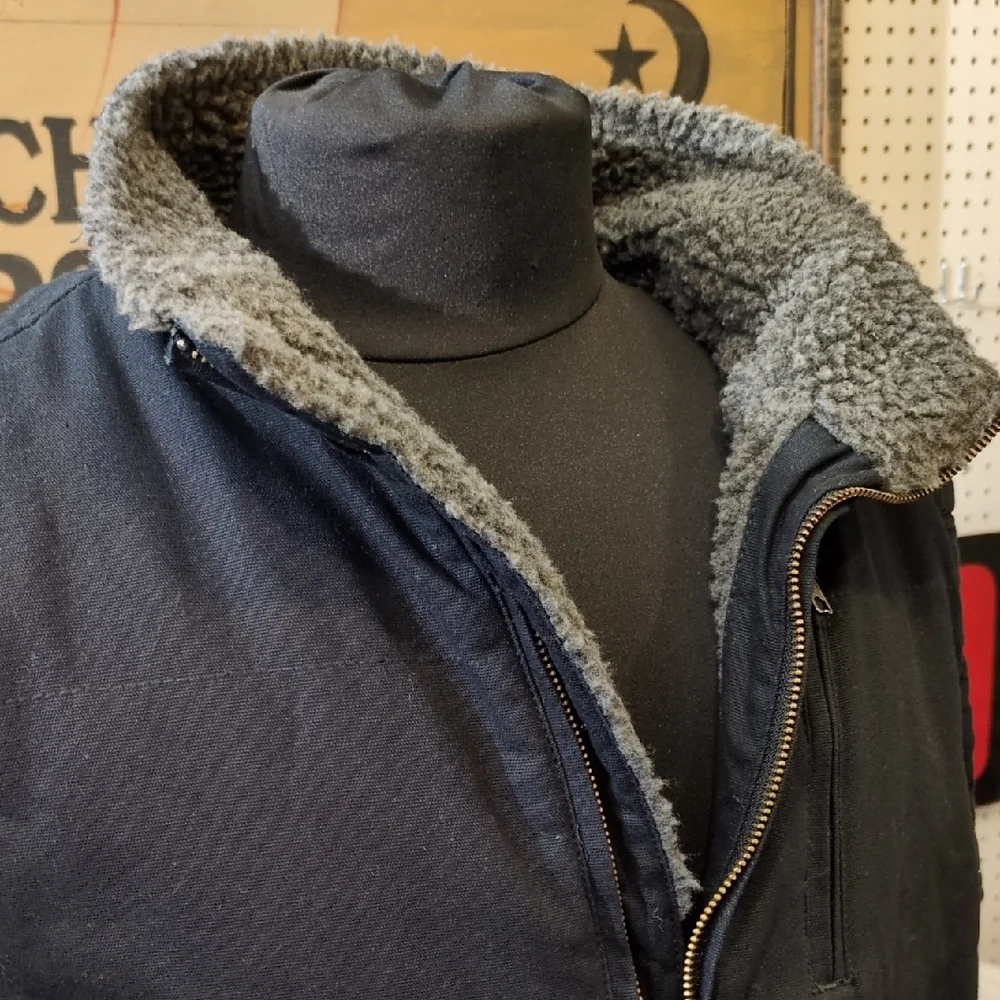 NWT Lee Sherpa Lined Canvas Work Vest Large - Picture 2 of 10